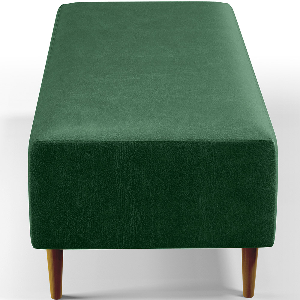 Kit 02 Puffs Decorativos Sala Estar Bali W01 Pés Palito 120x50cm Facto Verde Musgo - Lyam Decor