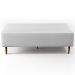 Kit 02 Puffs Decorativos Sala de Estar Bali W01 Pés Palito 120x50 cm Corano Branco - Lyam Decor