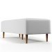 Kit 02 Puffs Decorativos Sala de Estar Bali W01 Pés Palito 120x50 cm Corano Branco - Lyam Decor