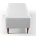 Kit 02 Puffs Decorativos Sala de Estar Bali W01 Pés Palito 120x50 cm Corano Branco - Lyam Decor