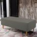 Kit 02 Puffs Decorativos Sala de Estar Bali W01 Pés Palito 120x50 cm Corano Cinza - Lyam Decor