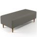 Kit 02 Puffs Decorativos Sala de Estar Bali W01 Pés Palito 120x50 cm Corano Cinza - Lyam Decor