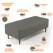 Kit 02 Puffs Decorativos Sala de Estar Bali W01 Pés Palito 120x50 cm Corano Cinza - Lyam Decor