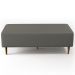 Kit 02 Puffs Decorativos Sala de Estar Bali W01 Pés Palito 120x50 cm Corano Cinza - Lyam Decor