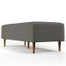 Kit 02 Puffs Decorativos Sala de Estar Bali W01 Pés Palito 120x50 cm Corano Cinza - Lyam Decor