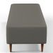 Kit 02 Puffs Decorativos Sala de Estar Bali W01 Pés Palito 120x50 cm Corano Cinza - Lyam Decor