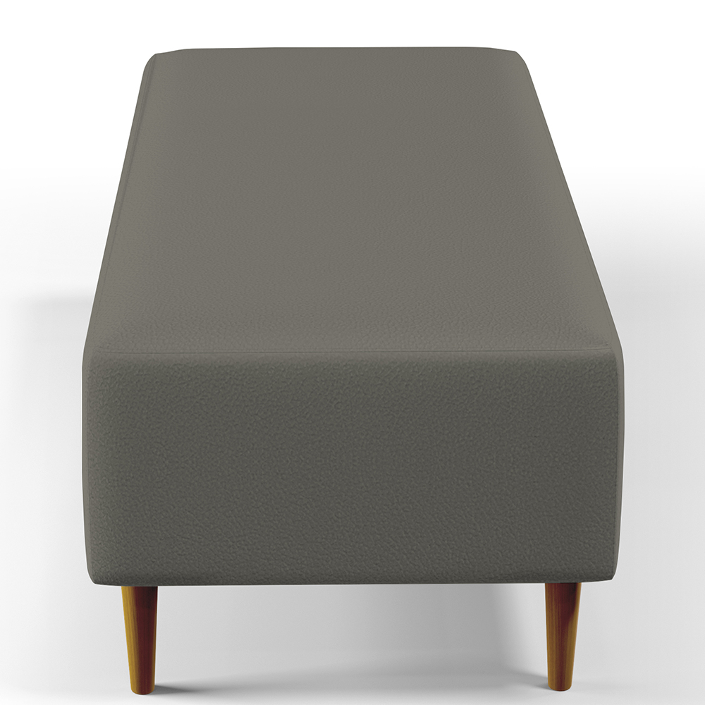 Kit 02 Puffs Decorativos Sala de Estar Bali W01 Pés Palito 120x50 cm Corano Cinza - Lyam Decor