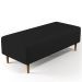 Kit 02 Puffs Decorativos Sala de Estar Bali W01 Pés Palito 120x50 cm Corano Preto - Lyam Decor