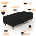 Kit 02 Puffs Decorativos Sala de Estar Bali W01 Pés Palito 120x50 cm Corano Preto - Lyam Decor