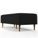 Kit 02 Puffs Decorativos Sala de Estar Bali W01 Pés Palito 120x50 cm Corano Preto - Lyam Decor