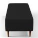 Kit 02 Puffs Decorativos Sala de Estar Bali W01 Pés Palito 120x50 cm Corano Preto - Lyam Decor
