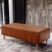 Kit 02 Puffs Decorativos Sala de Estar Bali W01 Pés Palito 120x50 cm Couríssimo Camel - Lyam Decor
