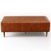 Kit 02 Puffs Decorativos Sala de Estar Bali W01 Pés Palito 120x50 cm Couríssimo Camel - Lyam Decor