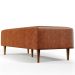 Kit 02 Puffs Decorativos Sala de Estar Bali W01 Pés Palito 120x50 cm Couríssimo Camel - Lyam Decor