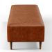 Kit 02 Puffs Decorativos Sala de Estar Bali W01 Pés Palito 120x50 cm Couríssimo Camel - Lyam Decor