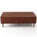 Kit 02 Puffs Decorativos Sala de Estar Bali W01 Pés Palito 120x50 cm Couríssimo Marrom - Lyam Decor