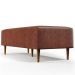 Kit 02 Puffs Decorativos Sala de Estar Bali W01 Pés Palito 120x50 cm Couríssimo Marrom - Lyam Decor