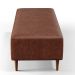 Kit 02 Puffs Decorativos Sala de Estar Bali W01 Pés Palito 120x50 cm Couríssimo Marrom - Lyam Decor