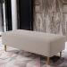 Kit 02 Puffs Decorativos Sala de Estar Bali W01 Pés Palito 120x50 cm Linho Bege - Lyam Decor