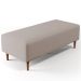 Kit 02 Puffs Decorativos Sala de Estar Bali W01 Pés Palito 120x50 cm Linho Bege - Lyam Decor