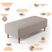 Kit 02 Puffs Decorativos Sala de Estar Bali W01 Pés Palito 120x50 cm Linho Bege - Lyam Decor