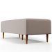Kit 02 Puffs Decorativos Sala de Estar Bali W01 Pés Palito 120x50 cm Linho Bege - Lyam Decor