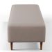 Kit 02 Puffs Decorativos Sala de Estar Bali W01 Pés Palito 120x50 cm Linho Bege - Lyam Decor