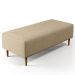 Kit 02 Puffs Decorativos Sala de Estar Bali W01 Pés Palito 120x50 cm Linho Bege Escuro - Lyam Decor