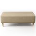 Kit 02 Puffs Decorativos Sala de Estar Bali W01 Pés Palito 120x50 cm Linho Bege Escuro - Lyam Decor