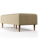 Kit 02 Puffs Decorativos Sala de Estar Bali W01 Pés Palito 120x50 cm Linho Bege Escuro - Lyam Decor