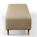 Kit 02 Puffs Decorativos Sala de Estar Bali W01 Pés Palito 120x50 cm Linho Bege Escuro - Lyam Decor