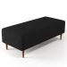 Kit 02 Puffs Decorativos Sala de Estar Bali W01 Pés Palito 120x50 cm Linho Chumbo - Lyam Decor