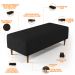 Kit 02 Puffs Decorativos Sala de Estar Bali W01 Pés Palito 120x50 cm Linho Chumbo - Lyam Decor
