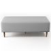 Kit 02 Puffs Decorativos Sala de Estar Bali W01 Pés Palito 120x50 cm Linho Cinza - Lyam Decor