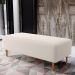 Kit 02 Puffs Decorativos Sala de Estar Bali W01 Pés Palito 120x50 cm Linho Cru - Lyam Decor