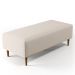 Kit 02 Puffs Decorativos Sala de Estar Bali W01 Pés Palito 120x50 cm Linho Cru - Lyam Decor