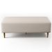 Kit 02 Puffs Decorativos Sala de Estar Bali W01 Pés Palito 120x50 cm Linho Cru - Lyam Decor