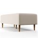 Kit 02 Puffs Decorativos Sala de Estar Bali W01 Pés Palito 120x50 cm Linho Cru - Lyam Decor