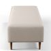 Kit 02 Puffs Decorativos Sala de Estar Bali W01 Pés Palito 120x50 cm Linho Cru - Lyam Decor