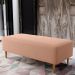 Kit 02 Puffs Decorativos Sala de Estar Bali W01 Pés Palito 120x50 cm Linho Rosê - Lyam Decor