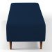 Kit 02 Puffs Decorativos Sala de Estar Bali W01 Pés Palito 120x50 cm Suede Azul Marinho - Lyam Decor