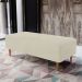 Kit 02 Puffs Decorativos Sala de Estar Bali W01 Pés Palito 120x50 cm Suede Bege - Lyam Decor