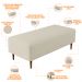 Kit 02 Puffs Decorativos Sala de Estar Bali W01 Pés Palito 120x50 cm Suede Bege - Lyam Decor
