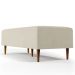 Kit 02 Puffs Decorativos Sala de Estar Bali W01 Pés Palito 120x50 cm Suede Bege - Lyam Decor