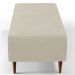 Kit 02 Puffs Decorativos Sala de Estar Bali W01 Pés Palito 120x50 cm Suede Bege - Lyam Decor