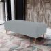 Kit 02 Puffs Decorativos Sala de Estar Bali W01 Pés Palito 120x50 cm Suede Cinza - Lyam Decor