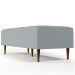 Kit 02 Puffs Decorativos Sala de Estar Bali W01 Pés Palito 120x50 cm Suede Cinza - Lyam Decor