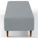 Kit 02 Puffs Decorativos Sala de Estar Bali W01 Pés Palito 120x50 cm Suede Cinza - Lyam Decor
