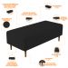 Kit 02 Puffs Decorativos Sala de Estar Bali W01 Pés Palito 120x50 cm Suede Preto - Lyam Decor