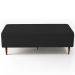 Kit 02 Puffs Decorativos Sala de Estar Bali W01 Pés Palito 120x50 cm Suede Preto - Lyam Decor